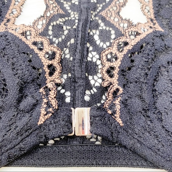 NWT Free People Black Slow Dance Lace Bra - Picture 3 of 6
